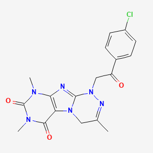 1-[2-(4-Chlorophenyl)-2-oxoethyl]-3,7,9-trimethyl-4H-purino[8,7-c][1,2,4]triazine-6,8-dione