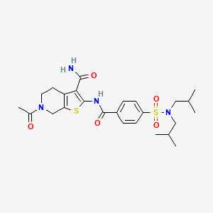 6-acetyl-2-(4-(N,N-diisobutylsulfamoyl)benzamido)-4,5,6,7-tetrahydrothieno[2,3-c]pyridine-3-carboxamide