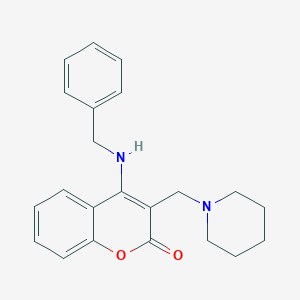 molecular formula C22H24N2O2 B273714 4-(Benzylamino)-3-(piperidinomethyl)coumarin 