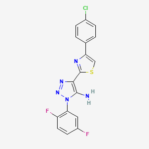 molecular formula C17H10ClF2N5S B2737143 4-[4-(4-chlorophenyl)-1,3-thiazol-2-yl]-1-(2,5-difluorophenyl)-1H-1,2,3-triazol-5-amine CAS No. 1206988-17-1