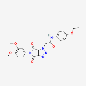 2-[5-(3,4-dimethoxyphenyl)-4,6-dioxo-4,5,6,6a-tetrahydropyrrolo[3,4-d][1,2,3]triazol-1(3aH)-yl]-N-(4-ethoxyphenyl)acetamide