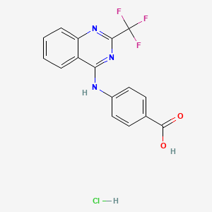 molecular formula C16H11ClF3N3O2 B2737151 4-{[2-(Trifluoromethyl)quinazolin-4-yl]amino}benzoic acid hydrochloride CAS No. 1094031-03-4