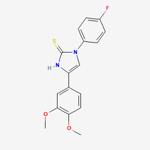 5-(3,4-dimethoxyphenyl)-3-(4-fluorophenyl)-1H-imidazole-2-thione