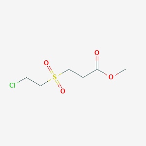 molecular formula C6H11ClO4S B273716 Methyl 3-[(2-chloroethyl)sulfonyl]propanoate 