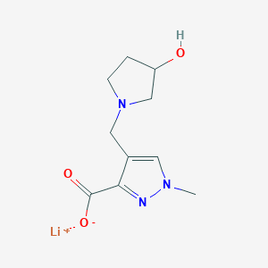 lithium(1+) ion 4-[(3-hydroxypyrrolidin-1-yl)methyl]-1-methyl-1H-pyrazole-3-carboxylate