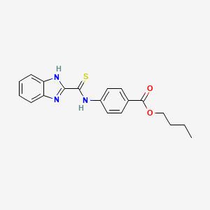 molecular formula C19H19N3O2S B2737169 丁基 4-(1H-苯并[d]咪唑-2-基硫代甲酰氨基)苯甲酸酯 CAS No. 946278-93-9