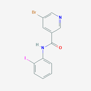 molecular formula C12H8BrIN2O B273717 5-bromo-N-(2-iodophenyl)nicotinamide 