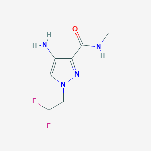 molecular formula C7H10F2N4O B2737170 4-amino-1-(2,2-difluoroethyl)-N-methylpyrazole-3-carboxamide CAS No. 2101197-58-2