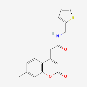 molecular formula C17H15NO3S B2737175 2-(7-methyl-2-oxo-2H-chromen-4-yl)-N-(thiophen-2-ylmethyl)acetamide CAS No. 919758-95-5