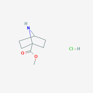 molecular formula C8H14ClNO2 B2737176 Methyl 7-azabicyclo[2.2.1]heptane-1-carboxylate hydrochloride CAS No. 518046-34-9