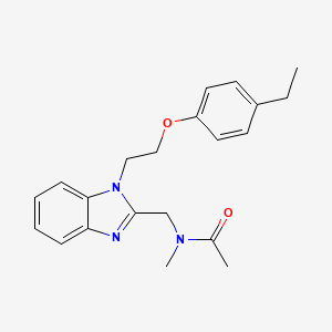 N-({1-[2-(4-ethylphenoxy)ethyl]-1H-benzimidazol-2-yl}methyl)-N-methylacetamide