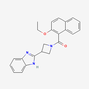 molecular formula C23H21N3O2 B2737190 (3-(1H-benzo[d]imidazol-2-yl)azetidin-1-yl)(2-ethoxynaphthalen-1-yl)methanone CAS No. 1334374-76-3