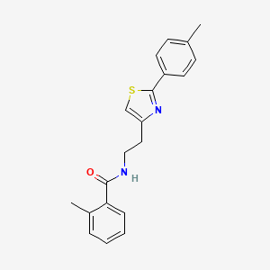 molecular formula C20H20N2OS B2737191 2-methyl-N-{2-[2-(4-methylphenyl)-1,3-thiazol-4-yl]ethyl}benzamide CAS No. 896608-92-7
