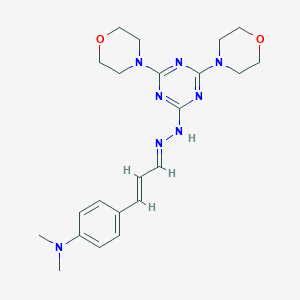 3-[4-(Dimethylamino)phenyl]acrylaldehyde [4,6-di(4-morpholinyl)-1,3,5-triazin-2-yl]hydrazone