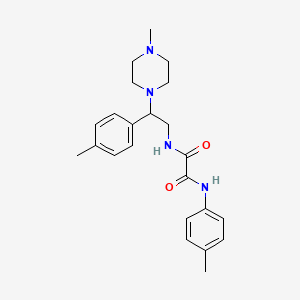 molecular formula C23H30N4O2 B2737201 N1-(2-(4-甲基哌嗪-1-基)-2-(对甲苯基)乙基)-N2-(对甲苯基)草酰胺 CAS No. 898432-42-3