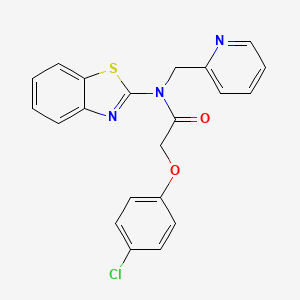 molecular formula C21H16ClN3O2S B2737204 N-(benzo[d]thiazol-2-yl)-2-(4-chlorophenoxy)-N-(pyridin-2-ylmethyl)acetamide CAS No. 886903-11-3