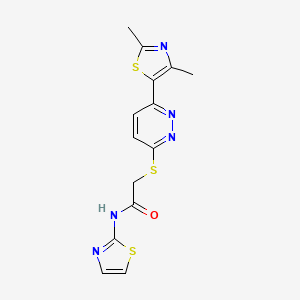 2-((6-(2,4-dimethylthiazol-5-yl)pyridazin-3-yl)thio)-N-(thiazol-2-yl)acetamide