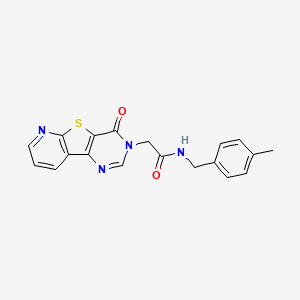 molecular formula C19H16N4O2S B2737214 N-(4-甲基苯甲基)-2-(4-氧代哌啶[3',2':4,5]噻吩[3,2-d]嘧啶-3(4H)-基)乙酰胺 CAS No. 1185071-39-9