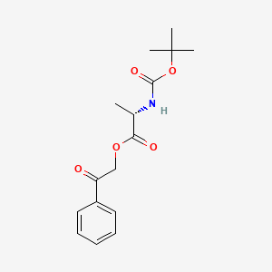 L-Alanine, N-[(1,1-dimethylethoxy)carbonyl]-, 2-oxo-2-phenylethyl ester