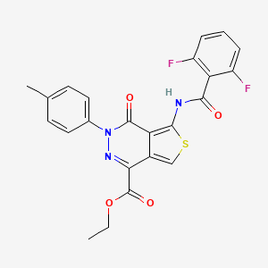 Ethyl 5-[(2,6-difluorobenzoyl)amino]-3-(4-methylphenyl)-4-oxothieno[3,4-d]pyridazine-1-carboxylate