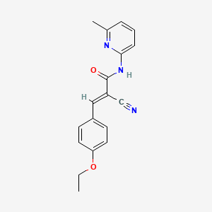 molecular formula C18H17N3O2 B2737217 (2E)-2-氰基-3-(4-乙氧苯基)-N-(6-甲基吡啶-2-基)丙-2-烯酰胺 CAS No. 496021-31-9