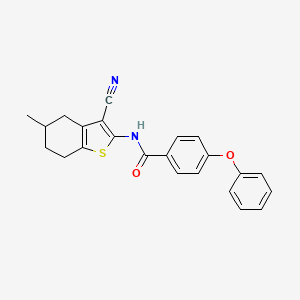 N-(3-cyano-5-methyl-4,5,6,7-tetrahydro-1-benzothiophen-2-yl)-4-phenoxybenzamide