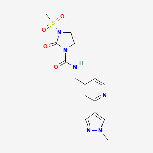 3-methanesulfonyl-N-{[2-(1-methyl-1H-pyrazol-4-yl)pyridin-4-yl]methyl}-2-oxoimidazolidine-1-carboxamide