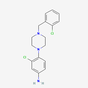 molecular formula C17H19Cl2N3 B2737224 3-氯-4-[4-(2-氯苯甲基)哌嗪-1-基]苯胺 CAS No. 640759-21-3