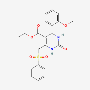 Ethyl 4-(2-methoxyphenyl)-2-oxo-6-[(phenylsulfonyl)methyl]-1,2,3,4-tetrahydropyrimidine-5-carboxylate