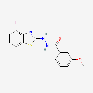 N'-(4-fluoro-1,3-benzothiazol-2-yl)-3-methoxybenzohydrazide