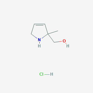 molecular formula C6H12ClNO B2737240 (5-Methyl-1,2-dihydropyrrol-5-yl)methanol;hydrochloride CAS No. 2470439-91-7