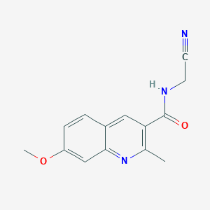 molecular formula C14H13N3O2 B2737244 N-(cyanomethyl)-7-methoxy-2-methylquinoline-3-carboxamide CAS No. 1241025-11-5