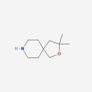 molecular formula C10H19NO B2737248 3,3-Dimethyl-2-oxa-8-azaspiro[4.5]decane CAS No. 374795-01-4