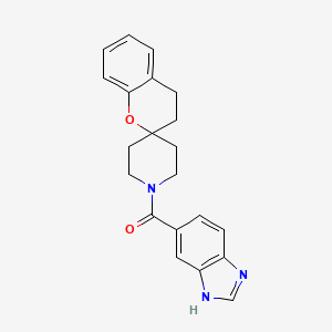 molecular formula C21H21N3O2 B2737250 (1H-benzo[d]imidazol-5-yl)(spiro[chroman-2,4'-piperidin]-1'-yl)methanone CAS No. 1421507-52-9