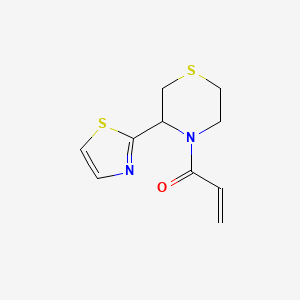 molecular formula C10H12N2OS2 B2737255 1-[3-(1,3-Thiazol-2-yl)thiomorpholin-4-yl]prop-2-en-1-one CAS No. 2224269-12-7