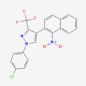 1-(4-chlorophenyl)-4-(1-nitronaphthalen-2-yl)-3-(trifluoromethyl)-1H-pyrazole