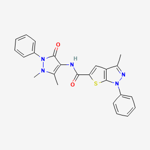 N-(1,5-dimethyl-3-oxo-2-phenyl-2,3-dihydro-1H-pyrazol-4-yl)-3-methyl-1-phenyl-1H-thieno[2,3-c]pyrazole-5-carboxamide
