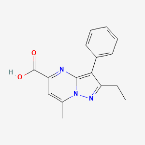2-Ethyl-7-methyl-3-phenylpyrazolo[1,5-a]pyrimidine-5-carboxylic acid