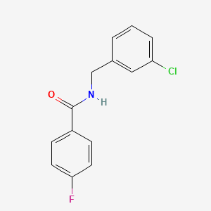 N-[(3-chlorophenyl)methyl]-4-fluorobenzamide