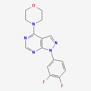 molecular formula C15H13F2N5O B2737277 4-(1-(3,4-difluorophenyl)-1H-pyrazolo[3,4-d]pyrimidin-4-yl)morpholine CAS No. 921162-81-4
