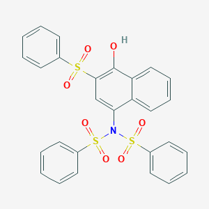 N-(benzenesulfonyl)-N-[3-(benzenesulfonyl)-4-hydroxynaphthalen-1-yl]benzenesulfonamide