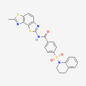 4-(3,4-dihydro-2H-quinolin-1-ylsulfonyl)-N-(7-methyl-[1,3]thiazolo[5,4-e][1,3]benzothiazol-2-yl)benzamide