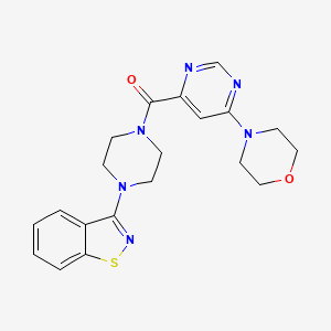molecular formula C20H22N6O2S B2737284 (4-(苯并[d]异噻唑-3-基)哌嗪-1-基)(6-吗啉基嘧啶-4-基)甲酮 CAS No. 1903382-03-5