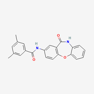 3,5-dimethyl-N-(11-oxo-10,11-dihydrodibenzo[b,f][1,4]oxazepin-2-yl)benzamide