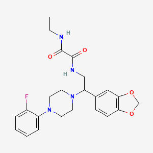 N1-(2-(benzo[d][1,3]dioxol-5-yl)-2-(4-(2-fluorophenyl)piperazin-1-yl)ethyl)-N2-ethyloxalamide