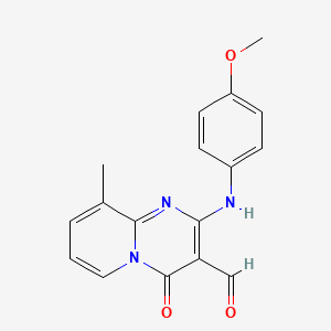 2-(4-Methoxyanilino)-9-methyl-4-oxopyrido[1,2-a]pyrimidine-3-carbaldehyde
