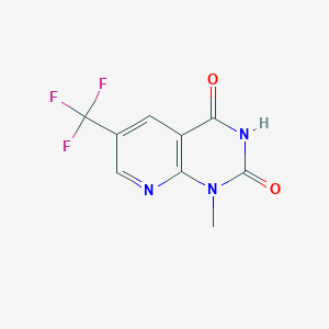 molecular formula C9H6F3N3O2 B2737297 1-甲基-6-(三氟甲基)吡啶并[2,3-d]嘧啶-2,4-二酮 CAS No. 2416243-13-3