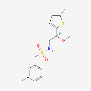 molecular formula C16H21NO3S2 B2737298 N-(2-甲氧基-2-(5-甲硫吡啶-2-基)乙基)-1-(间甲苯基)甲烷磺酰胺 CAS No. 1797337-57-5