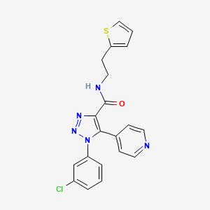 1-(3-chlorophenyl)-5-pyridin-4-yl-N-[2-(2-thienyl)ethyl]-1H-1,2,3-triazole-4-carboxamide