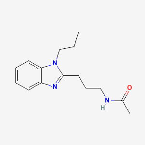 molecular formula C15H21N3O B2737303 N-[3-(1-propylbenzimidazol-2-yl)propyl]acetamide CAS No. 686736-29-8